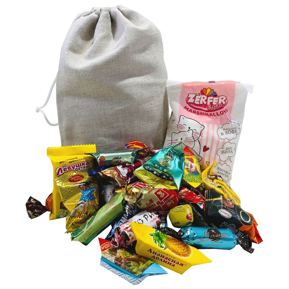 Набор Candyland в мешке с логотипом сделано в России | Print Logo