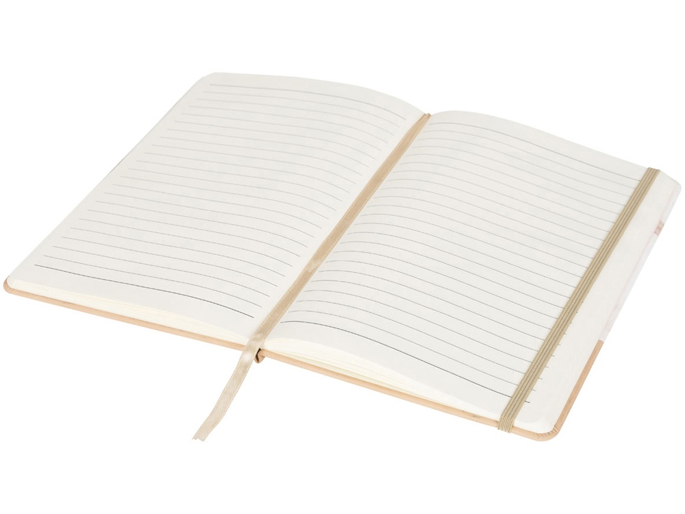 Двухцветная записная книжка A5, коричневый