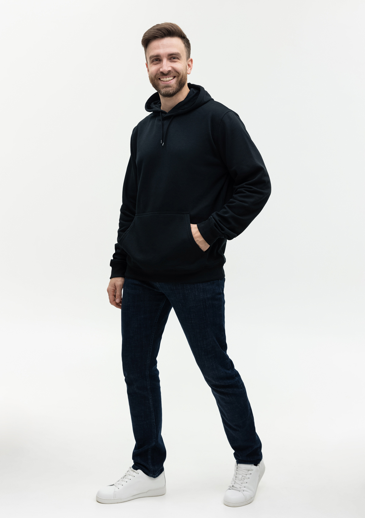 Худи унисекс STAN футер с начёсом 260, 20, Чёрный,  (20)  (44/XS)