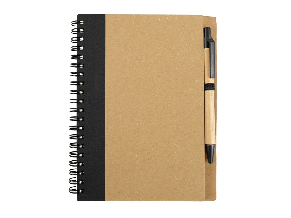 Блокнот Helly с ручкой, черный (Р)