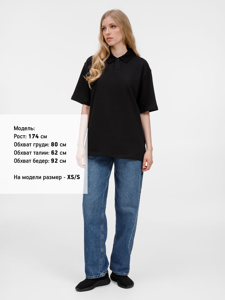 Рубашка поло унисекс Tiimi, черная, размер XL/XXL