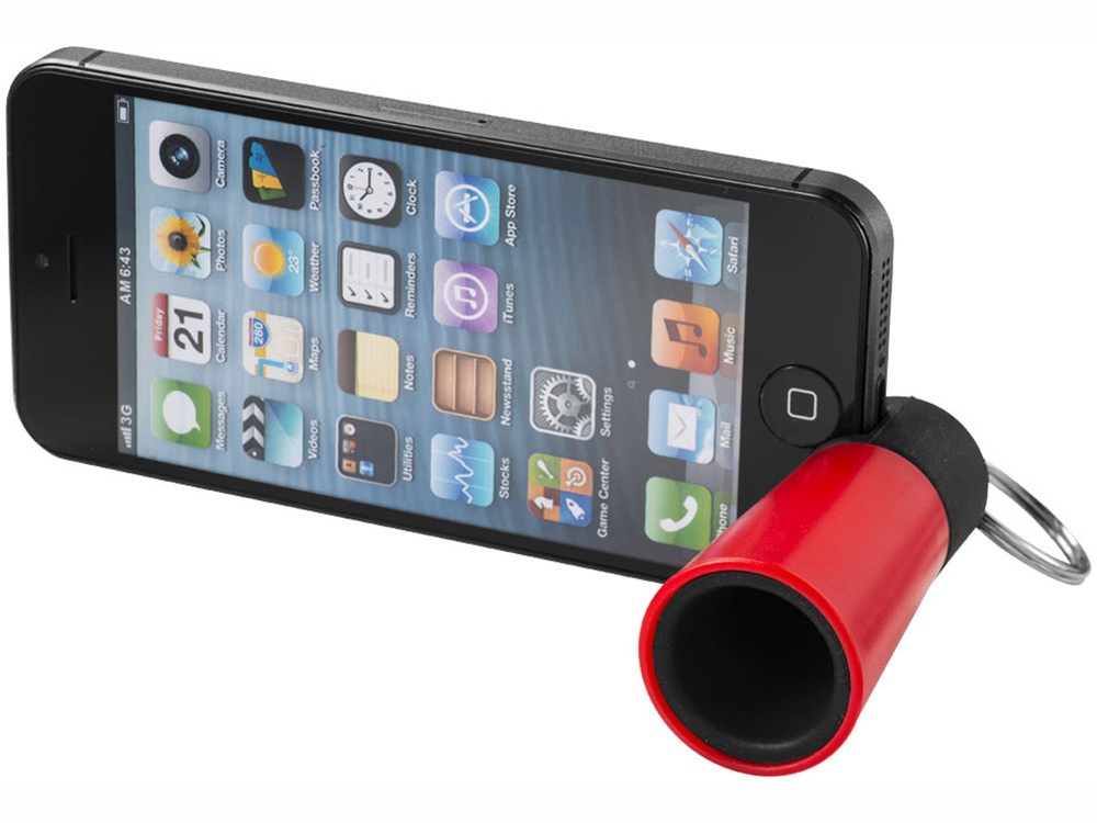 Усилитель-подставка для смартфона Sonic, красный