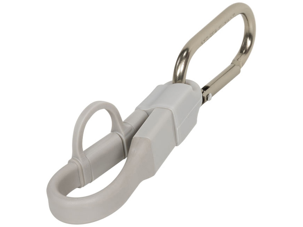 Кабель для зарядки Fold 3-в-1 с карабином, серый