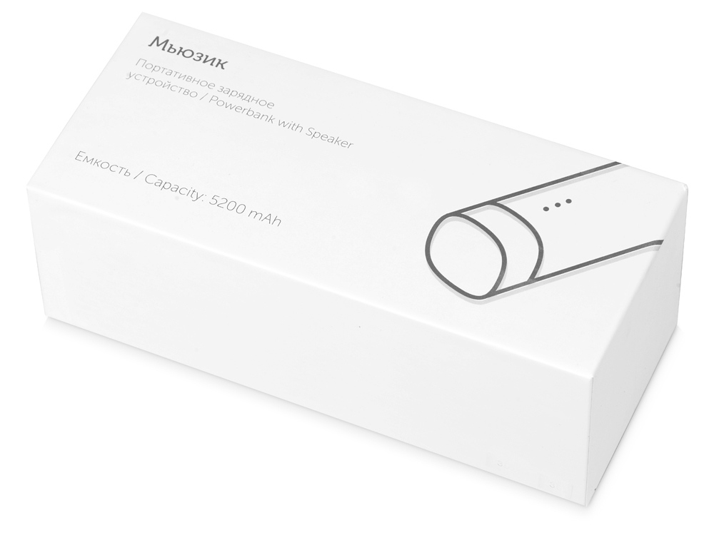 Портативное зарядное устройство Мьюзик, 5200 mAh, зеленое яблоко