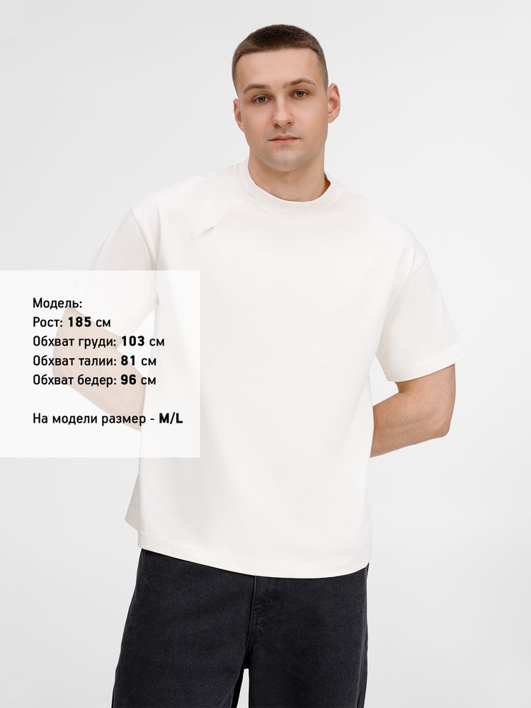 Футболка оверсайз унисекс Sinkopa, молочно-белая, размер XL/XXL