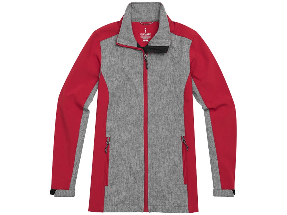 Куртка софтшел Vesper женская, красный/темно-серый