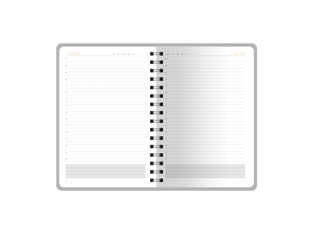 Ежедневник полудатированный А5 Orbit, красный