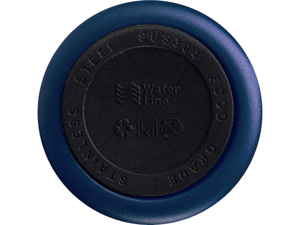 Вакуумная термокружка Waterline с медной изоляцией Bravo, 400 мл, тубус, темно-синий