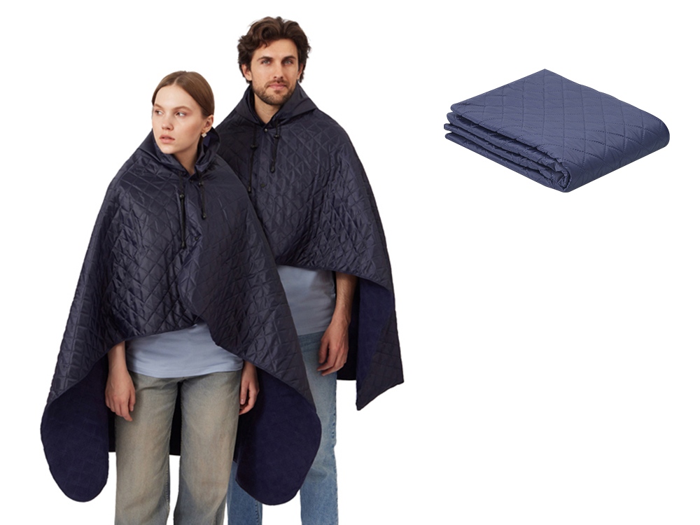 Плед-пончо 2-в-1 Cappy с капюшоном и мешком с логотипом  | Print Logo