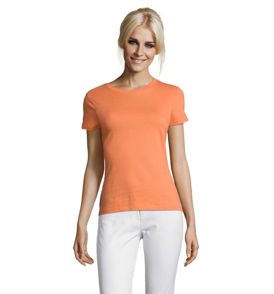 Футболка женская Regent Women оранжевая (абрикосовая), размер XXL