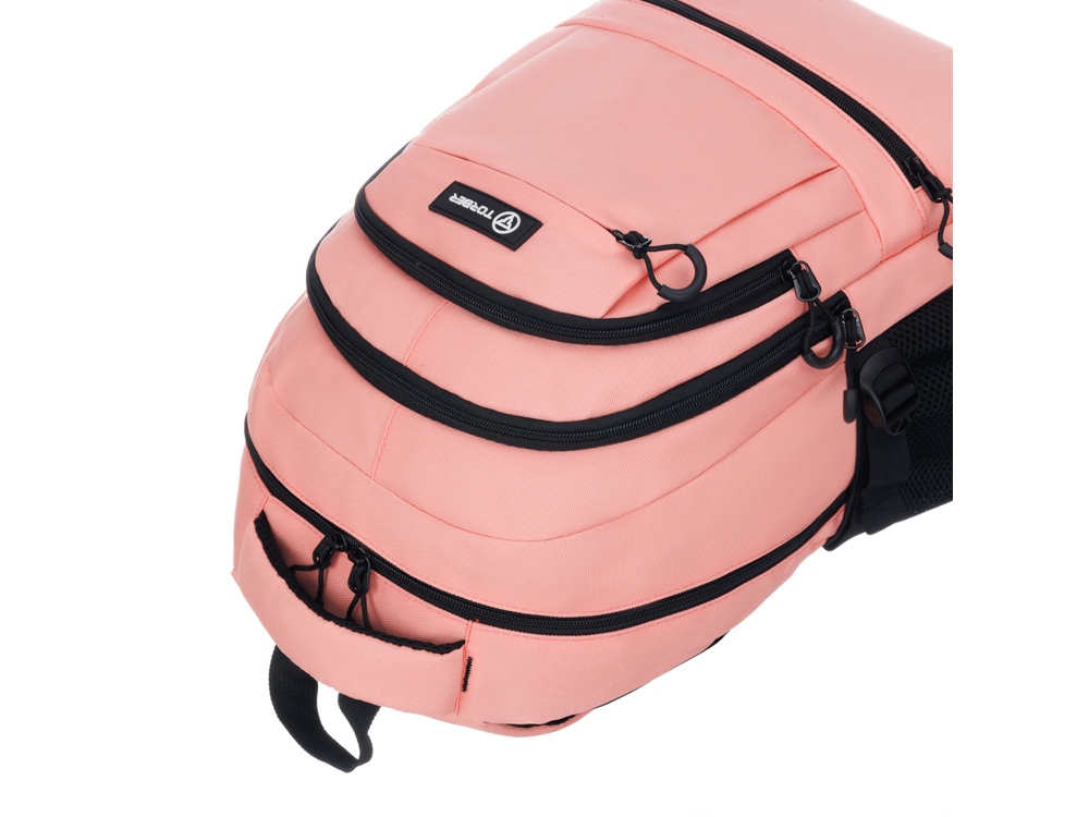 Рюкзак TORBER КЛАСС, персиковый, 46 х 32 х 13 см + Мешок для сменной обуви в подарок!