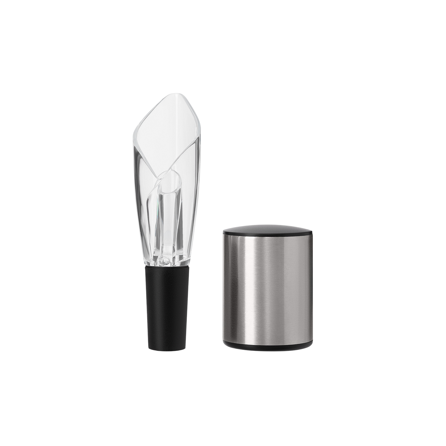 Набор для вина с электрическим штопором Винтаро (Vintaro), серебряный — пример нанесения логотипа (Portobello Электроника Кухня) | Print Logo