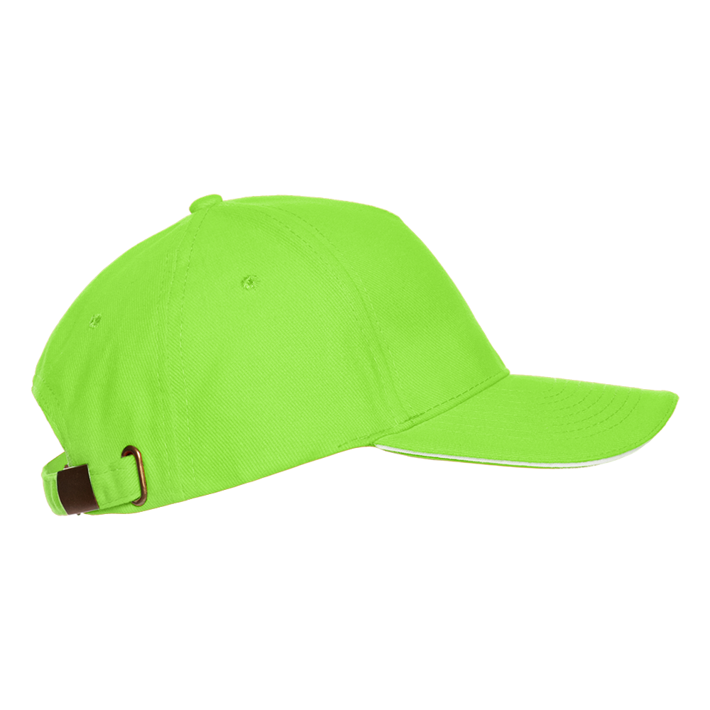 Бейсболка с кантом STAN 5 клиньев хлопок 280, 11K, Ярко-зелёный,  (26)  (56-58/ONE SIZE)