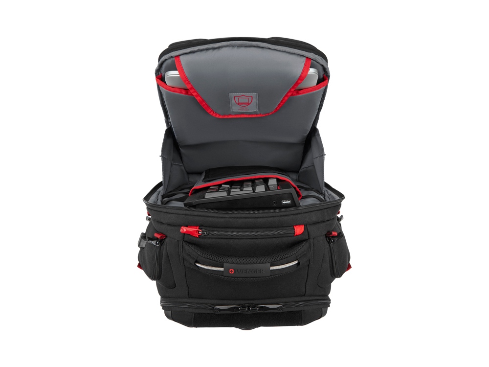 Рюкзак WENGER PlayerOne 17.3, чёрный, 100% полиэстер, 38х26х49 см, 29 л