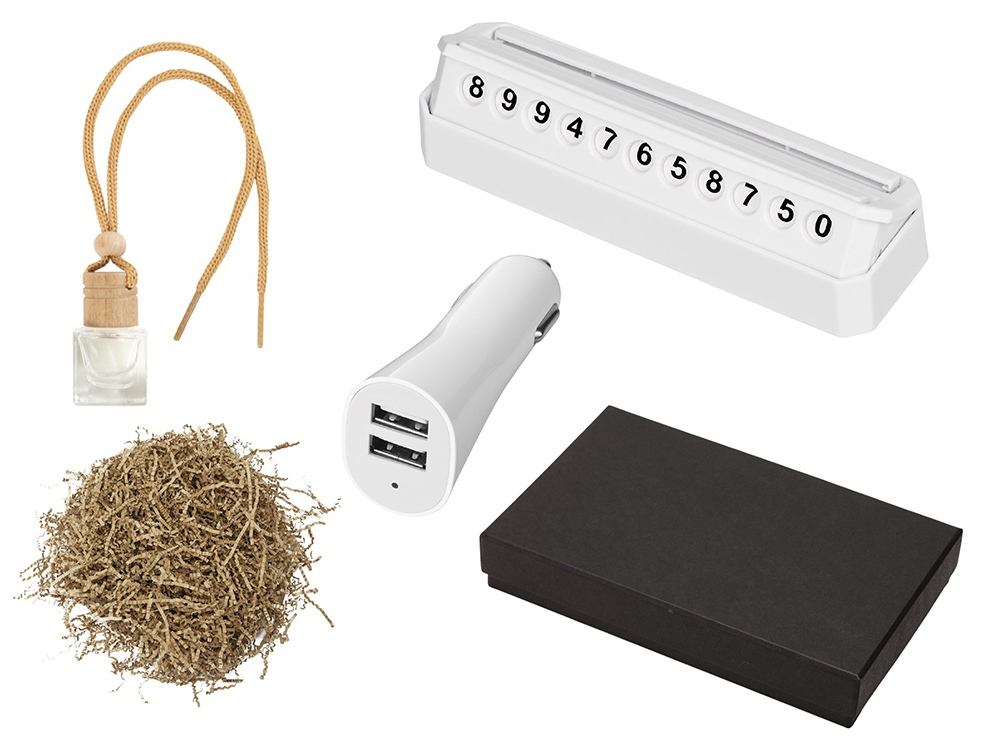 Подарочный набор с автовизиткой и USB адаптером с логотипом  | Print Logo