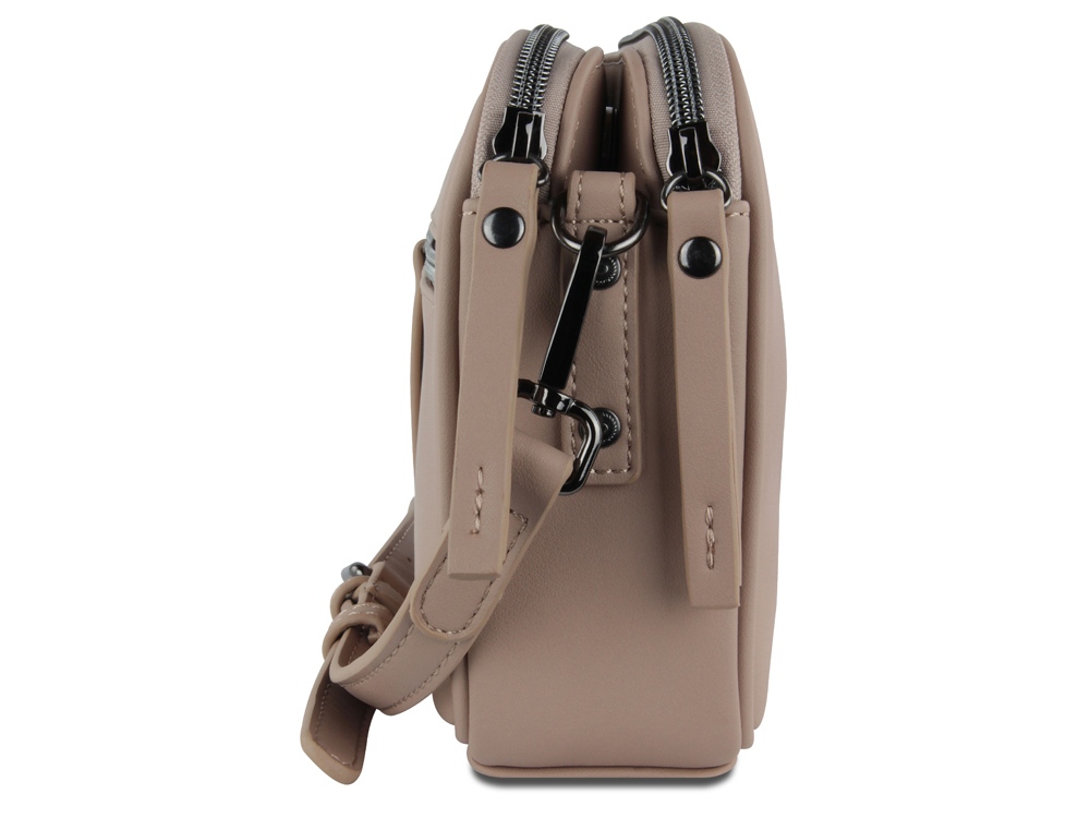 Сумка кросс-боди женская BUGATTI АЛМАТА | ALMATA, песочная, полиуретан, 21,5х6х15 см