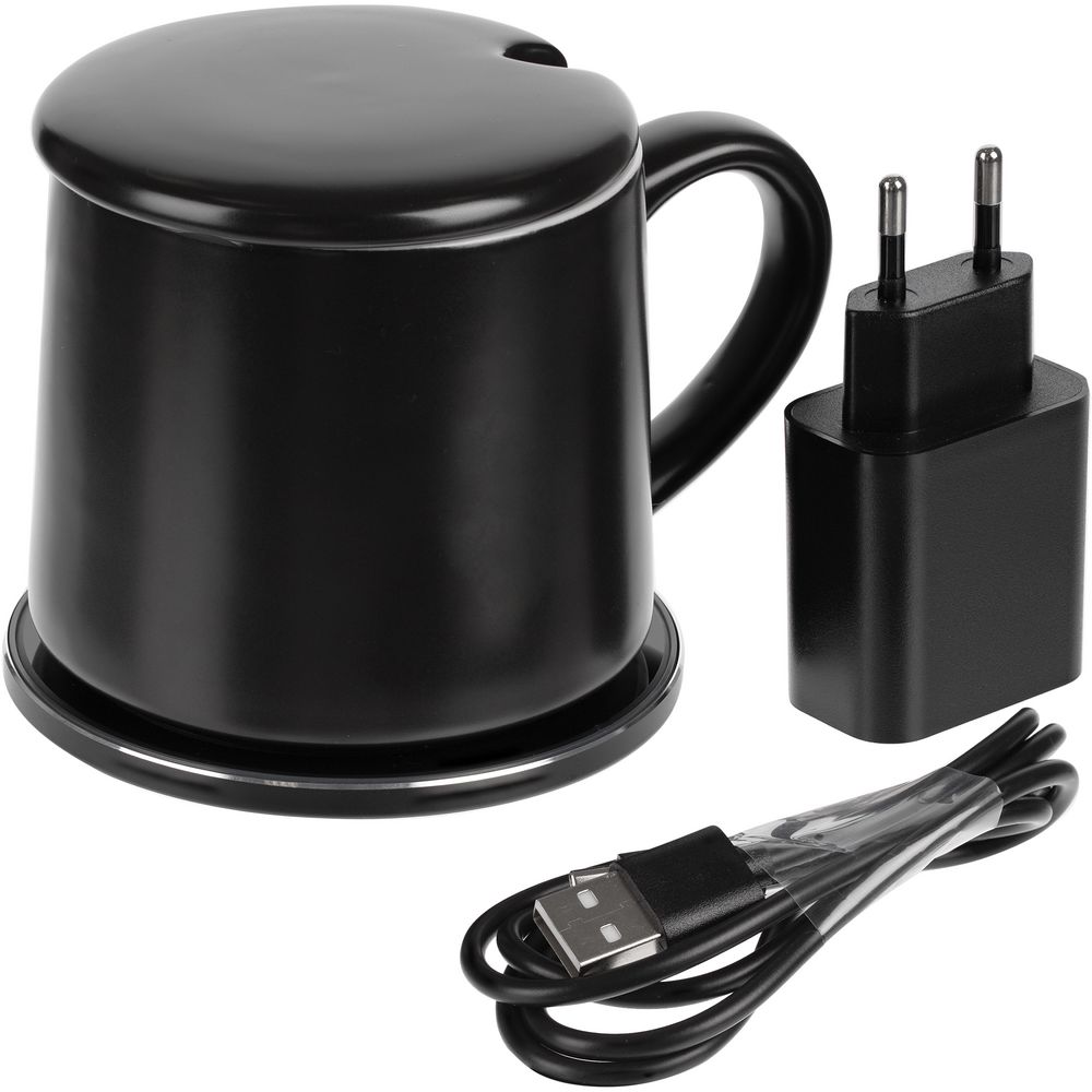 Кружка с подогревом и беспроводной зарядкой dualBase ver. 2.0 Matt фото на сайте Print Logo.