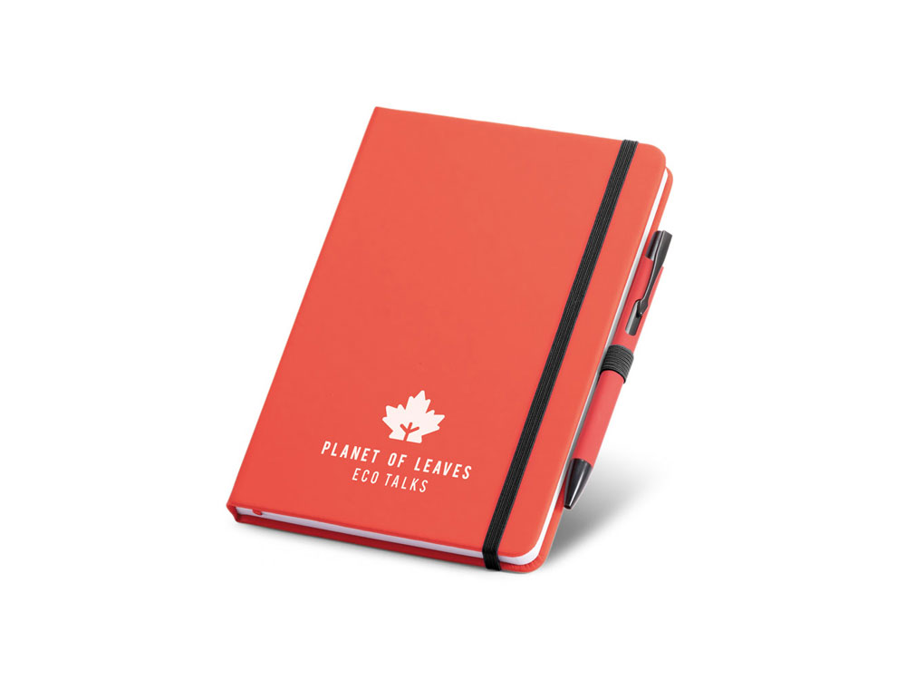 SHAW. Набор из шариковой ручки и блокнота A5, Красный