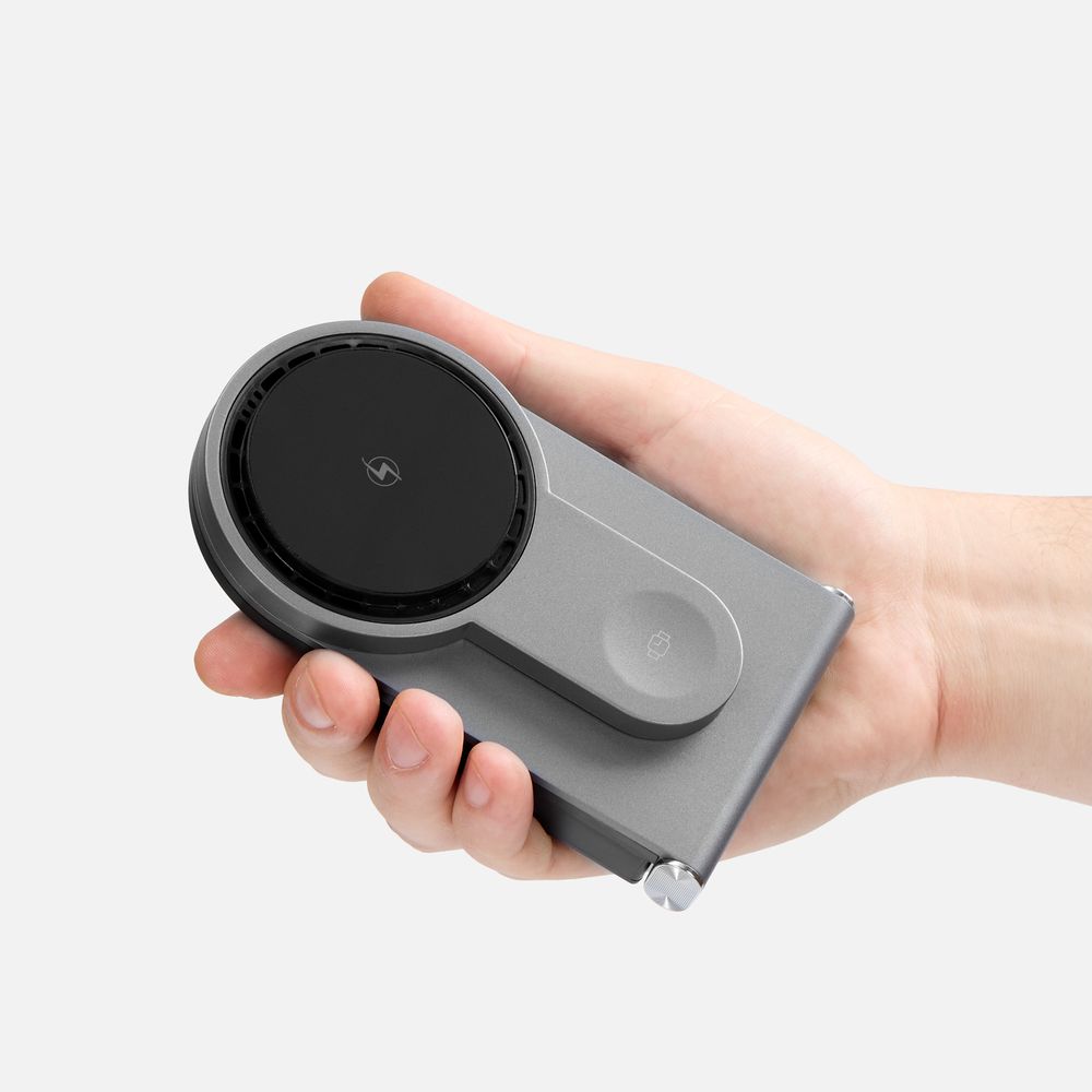 Складная станция беспроводной зарядки transForm — пример нанесения логотипа (Indivo) | Print Logo