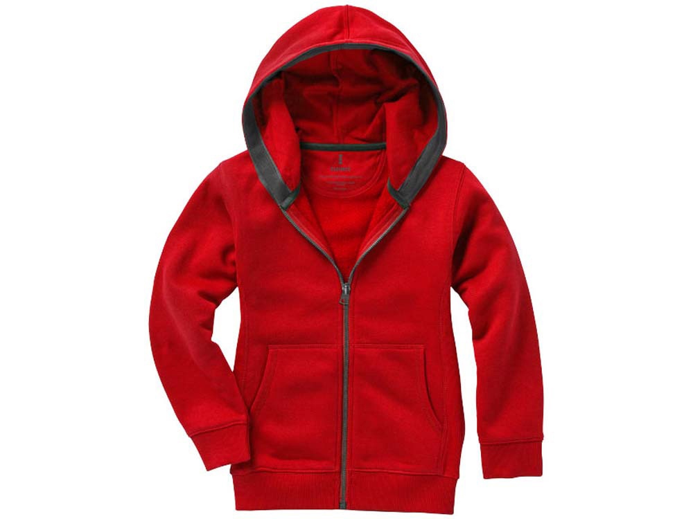 Толстовка Arora детская с капюшоном, красный