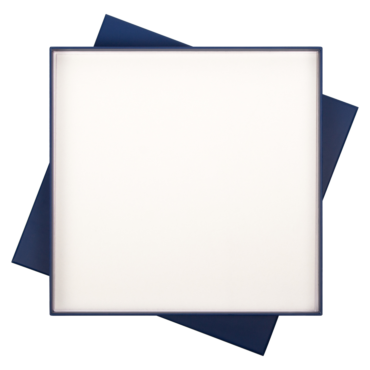 Подарочная коробка с ложементом для ежедневника, ручки и аккумулятора, синяя (под съемные ложементы) — пример нанесения логотипа (Portobello подарочная упаковка) | Print Logo