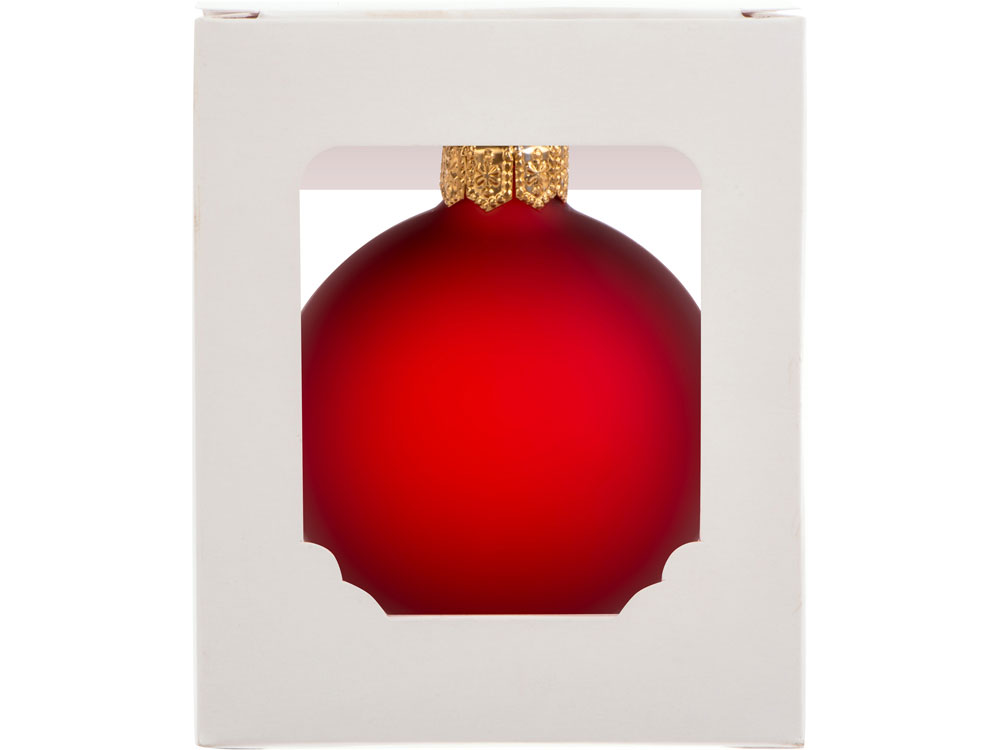 Стеклянный шар красный матовый, заготовка шара 6 см, цвет 12, матовый