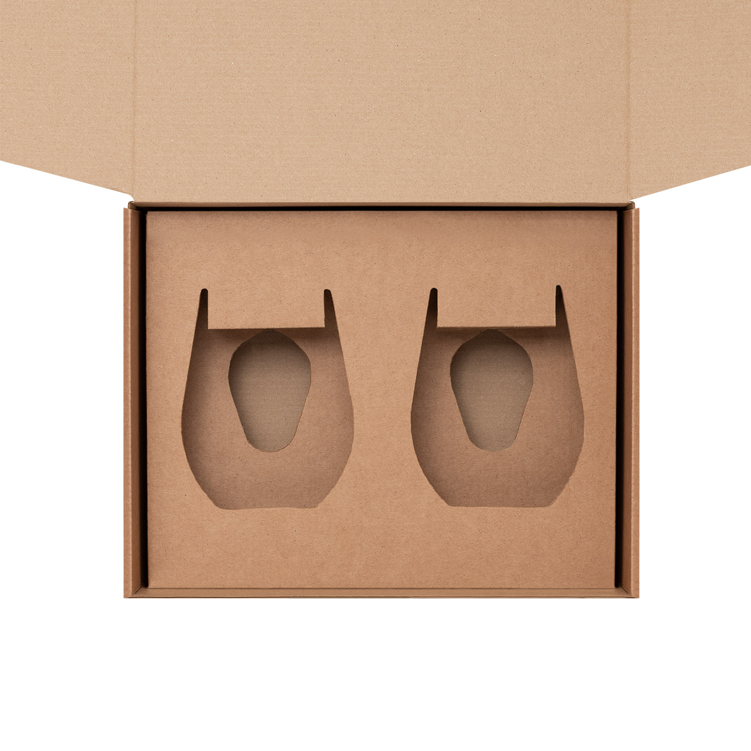 Доп. ложемент под 2 стакана для воды (для рифленого стекла) в малую коробку (арт. 21001.020) с логотипом Portobello подарочная упаковка | Print Logo