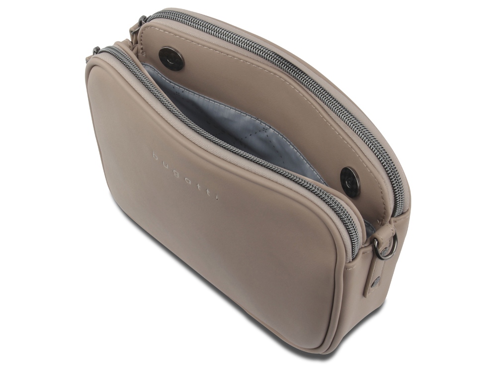 Сумка кросс-боди женская BUGATTI АЛМАТА | ALMATA, песочная, полиуретан, 21,5х6х15 см