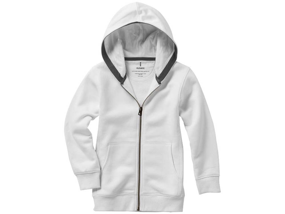 Толстовка Arora детская с капюшоном, белый