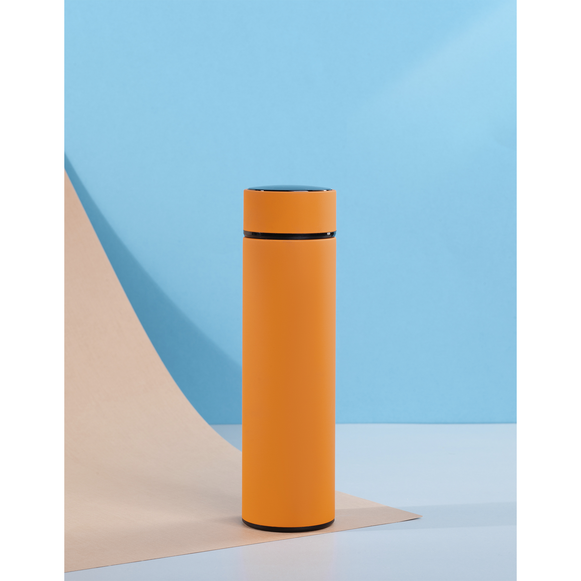 Термос "Бостон" с индикацией температуры, soft touch, 0,5л., оранжевый