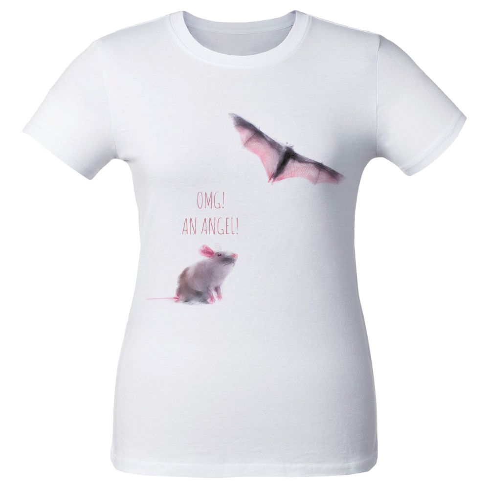 Футболка женская An Angel — пример нанесения логотипа (Соль) | Print Logo