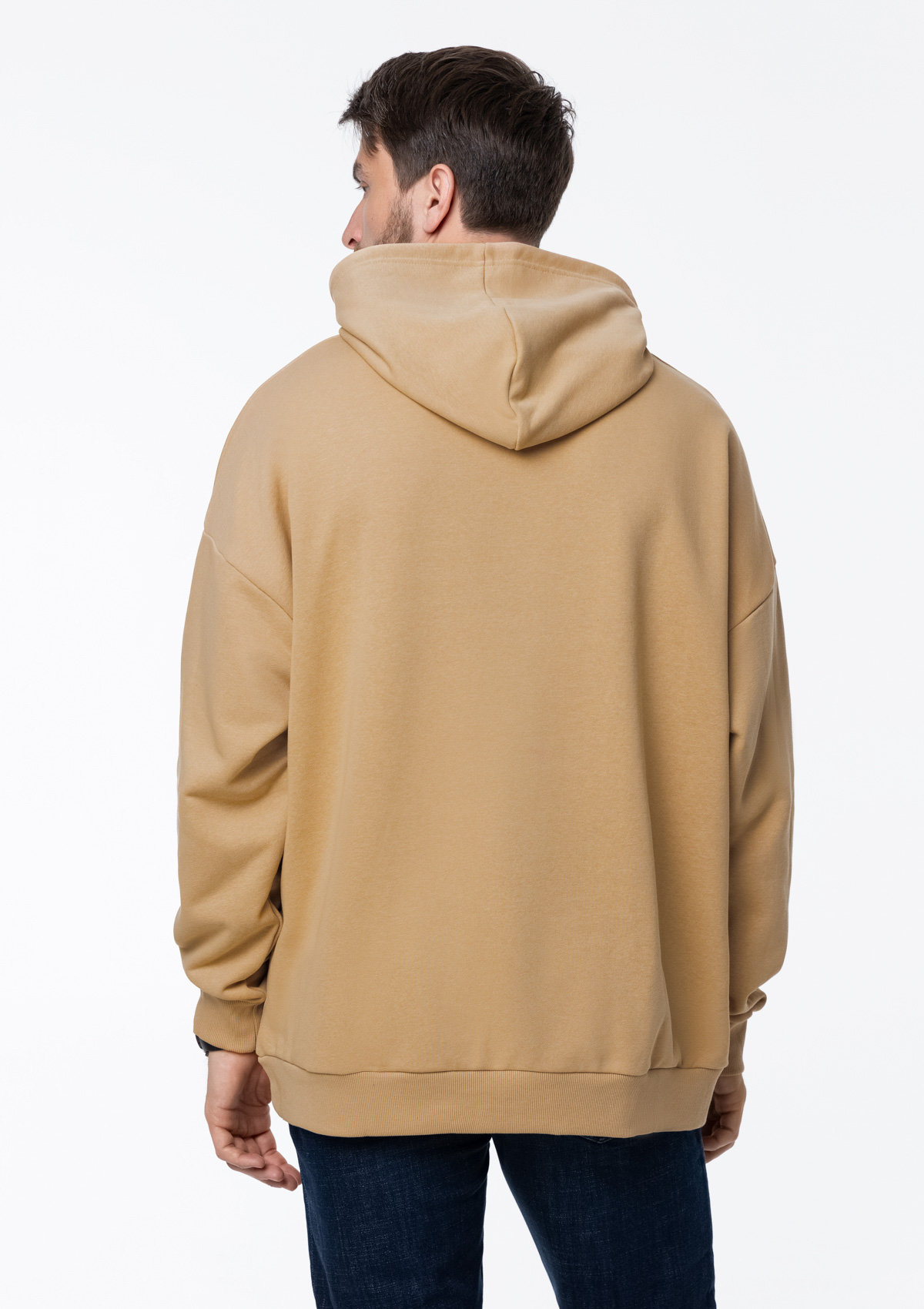 Худи унисекс STAN оверсайз футер без начёса 350, 66, Бежевый,  (54/1)  (44/XS)