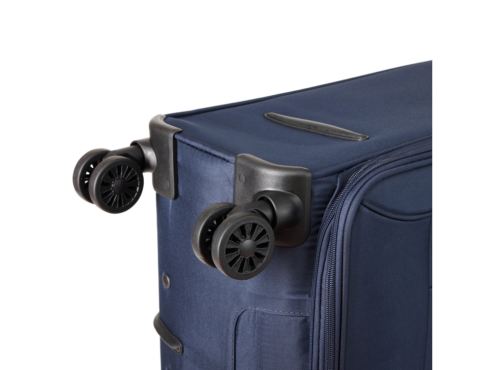 Чемодан TORBER БРОСНО, синий, нейлон 600D, 48 х 30 х 78 см, 85 л
