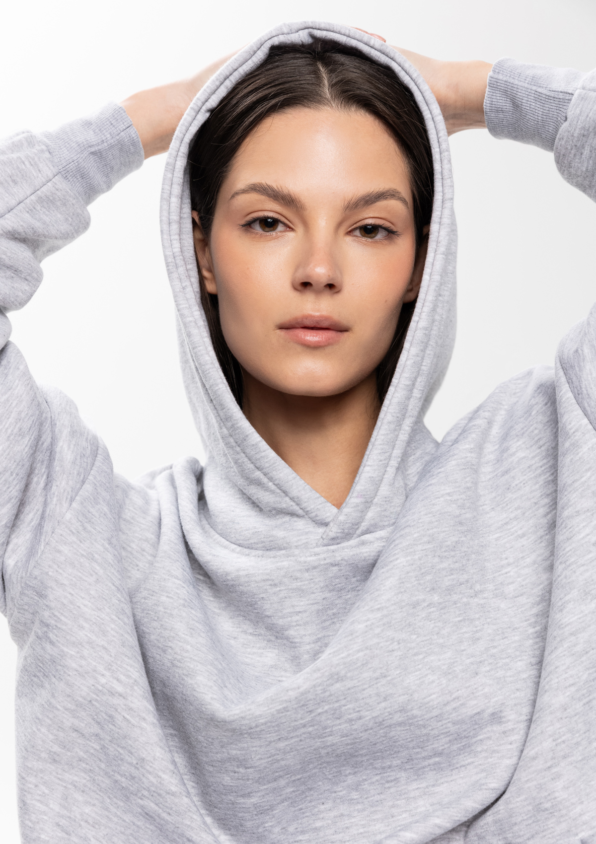 Худи унисекс STAN оверсайз интерсофт 320, 69, Серый меланж,  (50/60)  (56/XXXL)