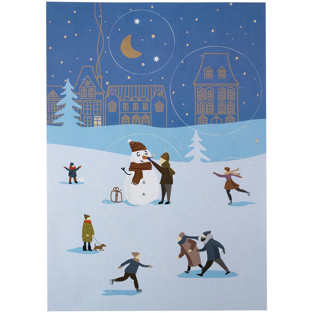 Набор стикеров «Новогоднее настроение» — пример нанесения логотипа () | Print Logo