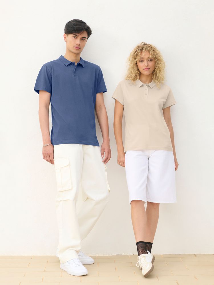 Рубашка поло унисекс Pulse, синяя (джинс), размер XL