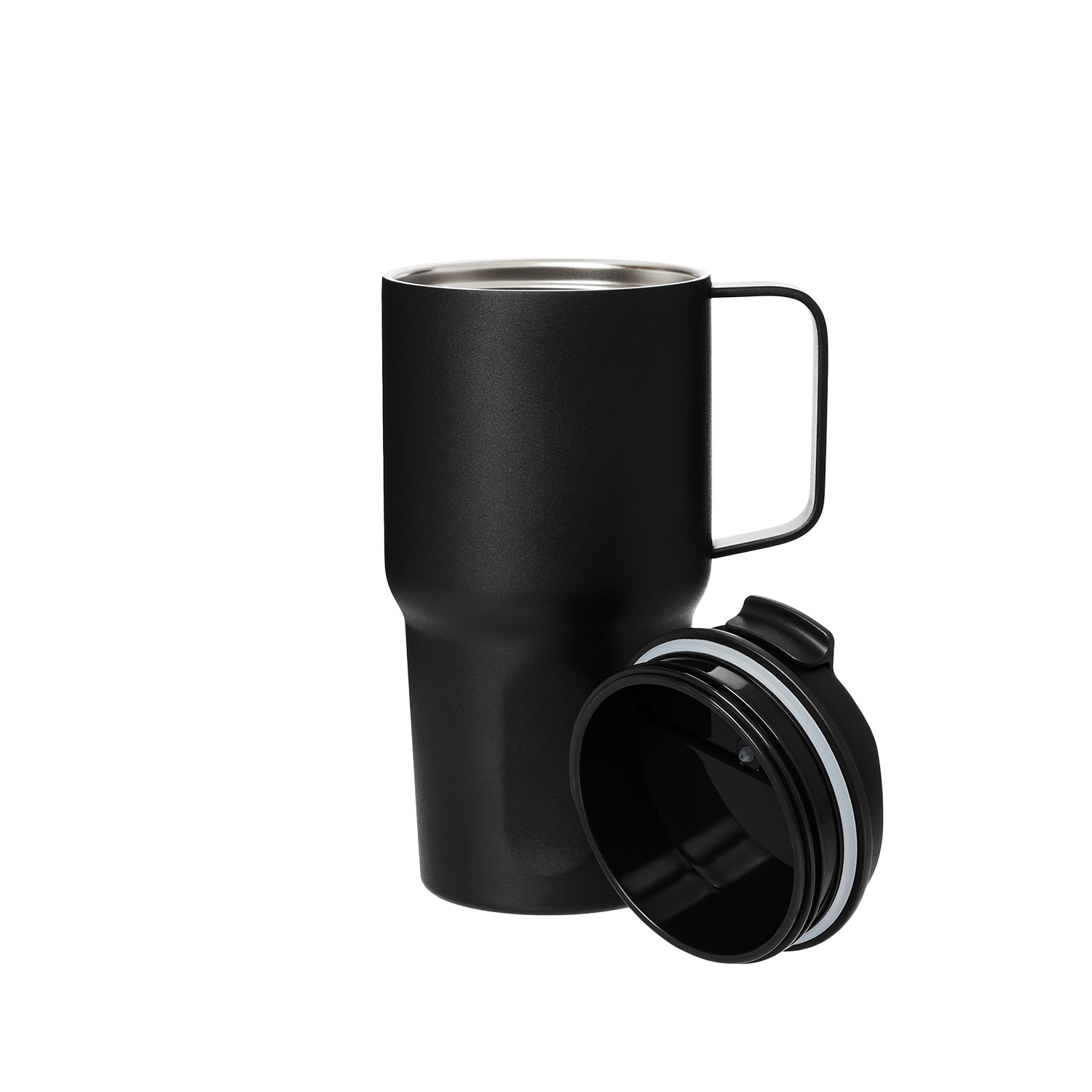 Термокружка вакуумная Авентура (Aventura), синяя — пример нанесения логотипа (Portobello Термокружки) | Print Logo