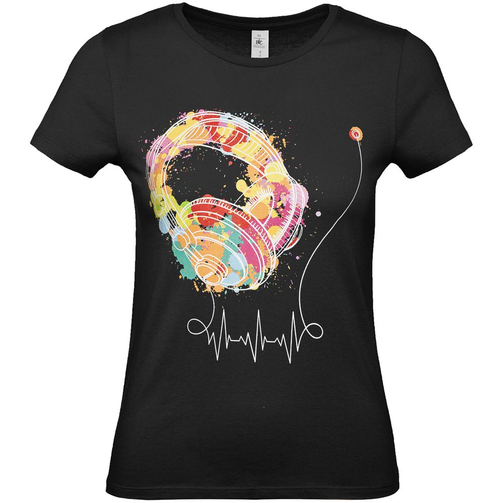Футболка женская Feel The Beat — пример нанесения логотипа (CoolColor) | Print Logo