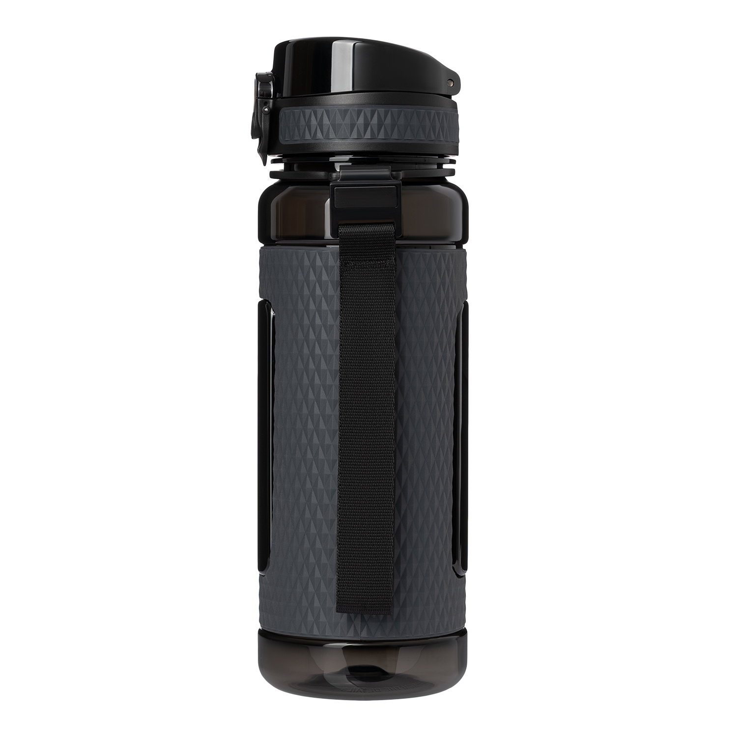 Бутылка для воды Вектор (Vector), черная фото на сайте Print Logo.