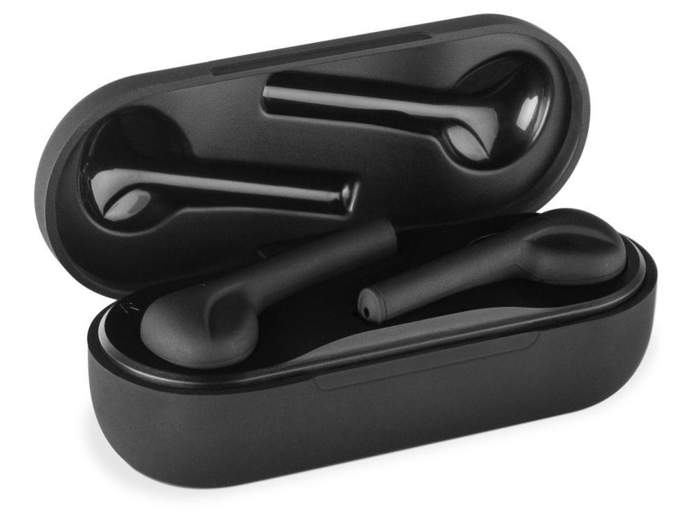 Беспроводные наушники Mysound Free Black с логотипом Rombica | Print Logo