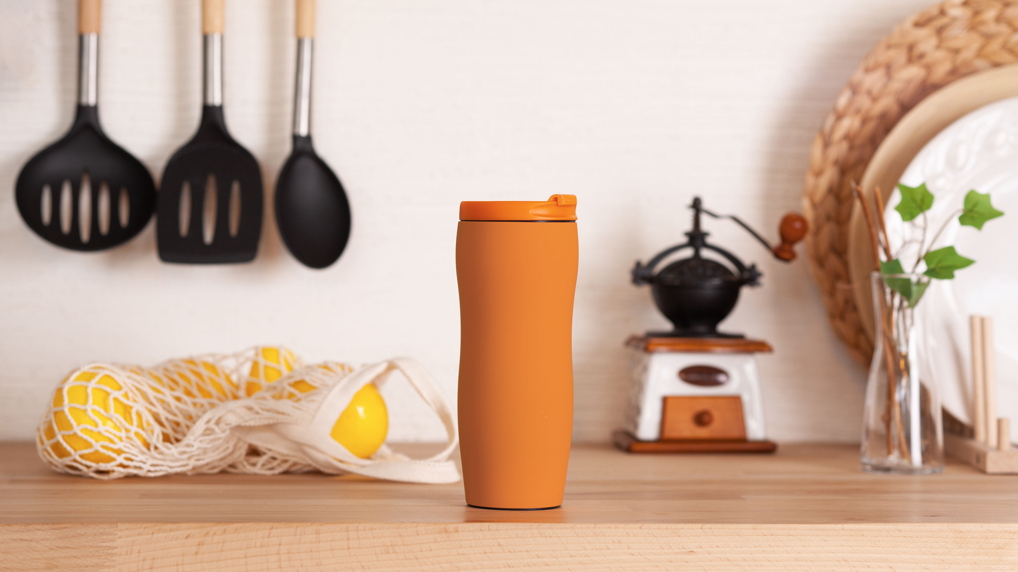 Термостакан "Монтана" 400 мл, покрытие soft touch, бирюзовый