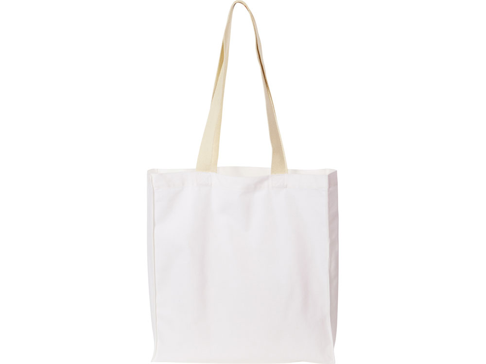 Сумка Donny из хлопка с донной складкой и парусиновыми ручками, белый