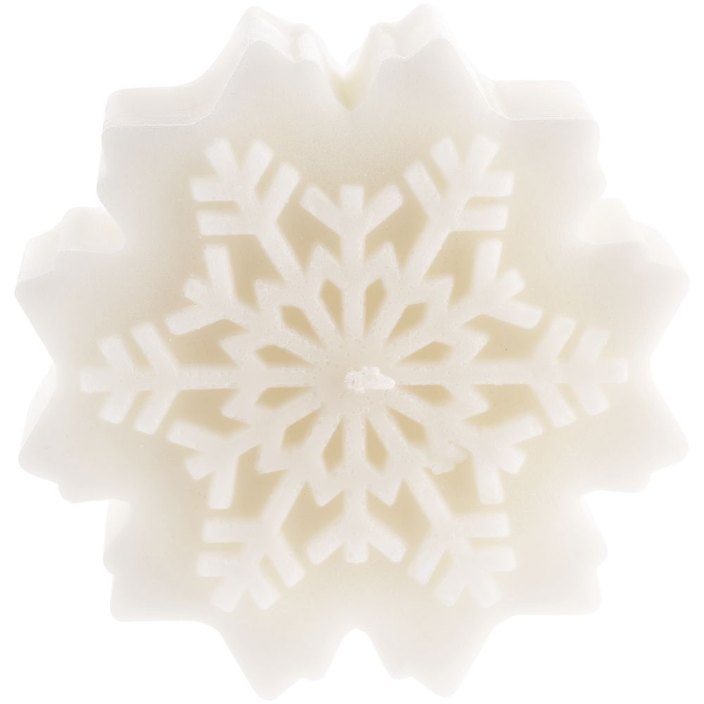 Свеча Snowflame 1, белая с логотипом сделано в России | Print Logo