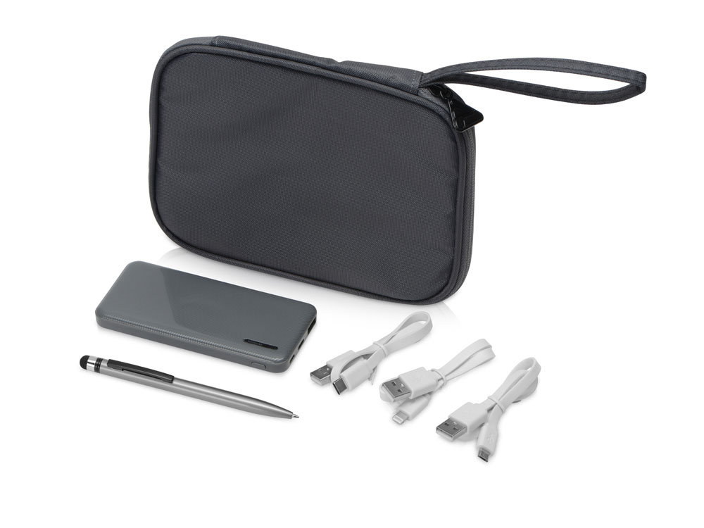 Подарочный набор с ручкой и повербанком Nathom с логотипом  | Print Logo