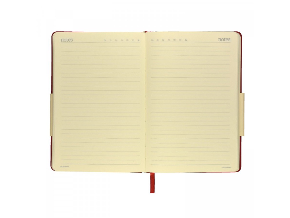 Ежедневник А5 недатированный Megapolis Velvet, ярко-бордовый