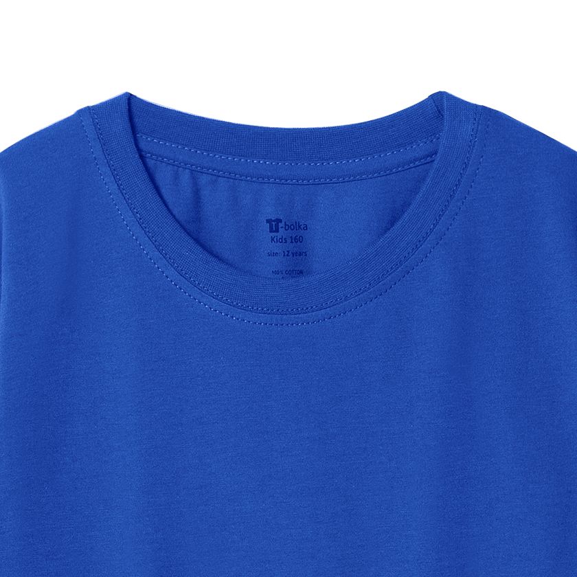 Футболка детская T-Bolka Kids, ярко-синяя, 8 лет