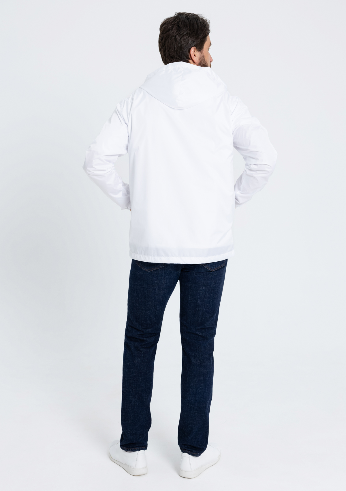 Ветровка унисекс STAN дюспо 210T, 85, 59, Белый,  (10/1)  (48/M)