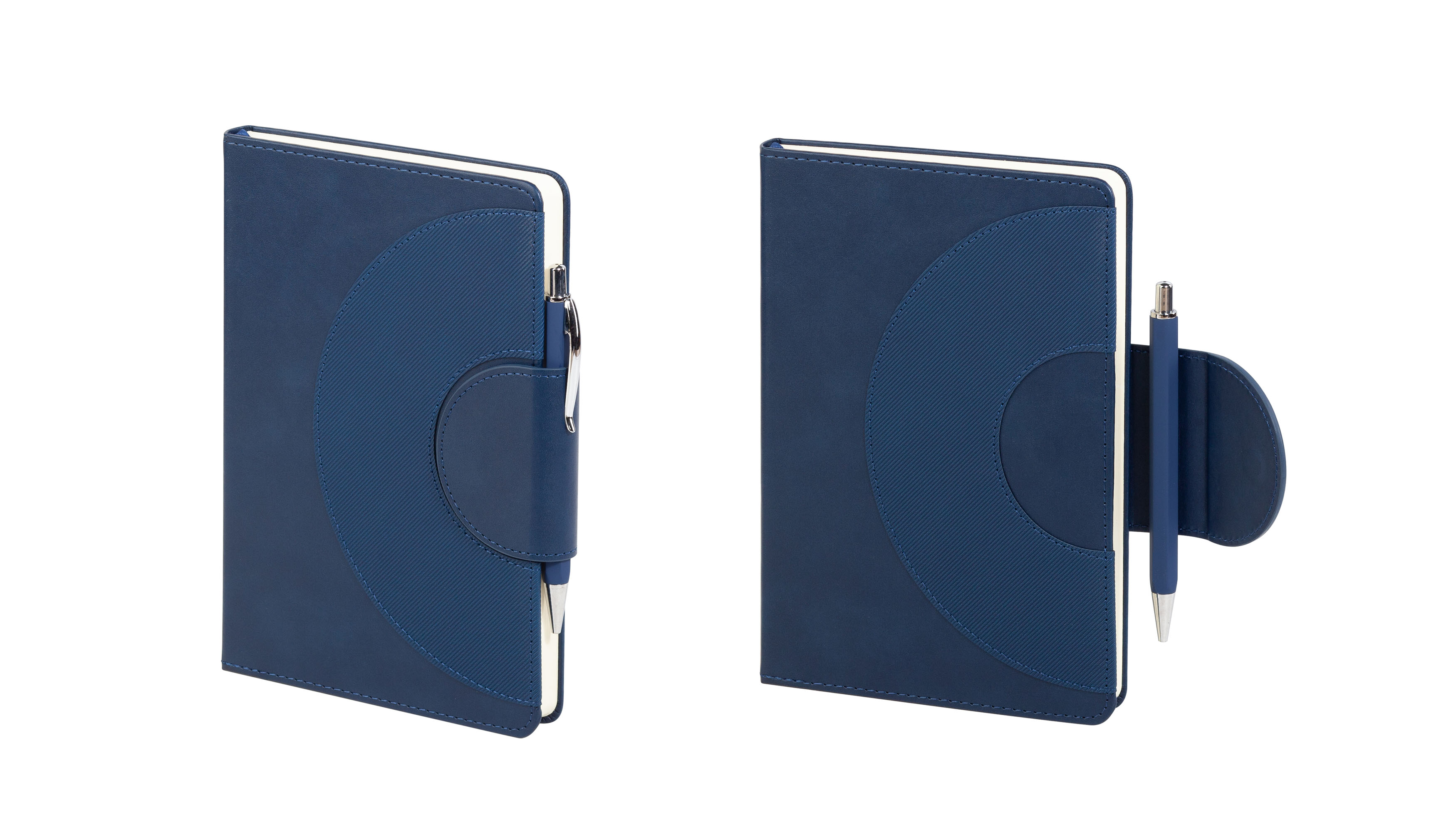 Ежедневник недатированный "Сицилия", формат А5, черный, темно-синий