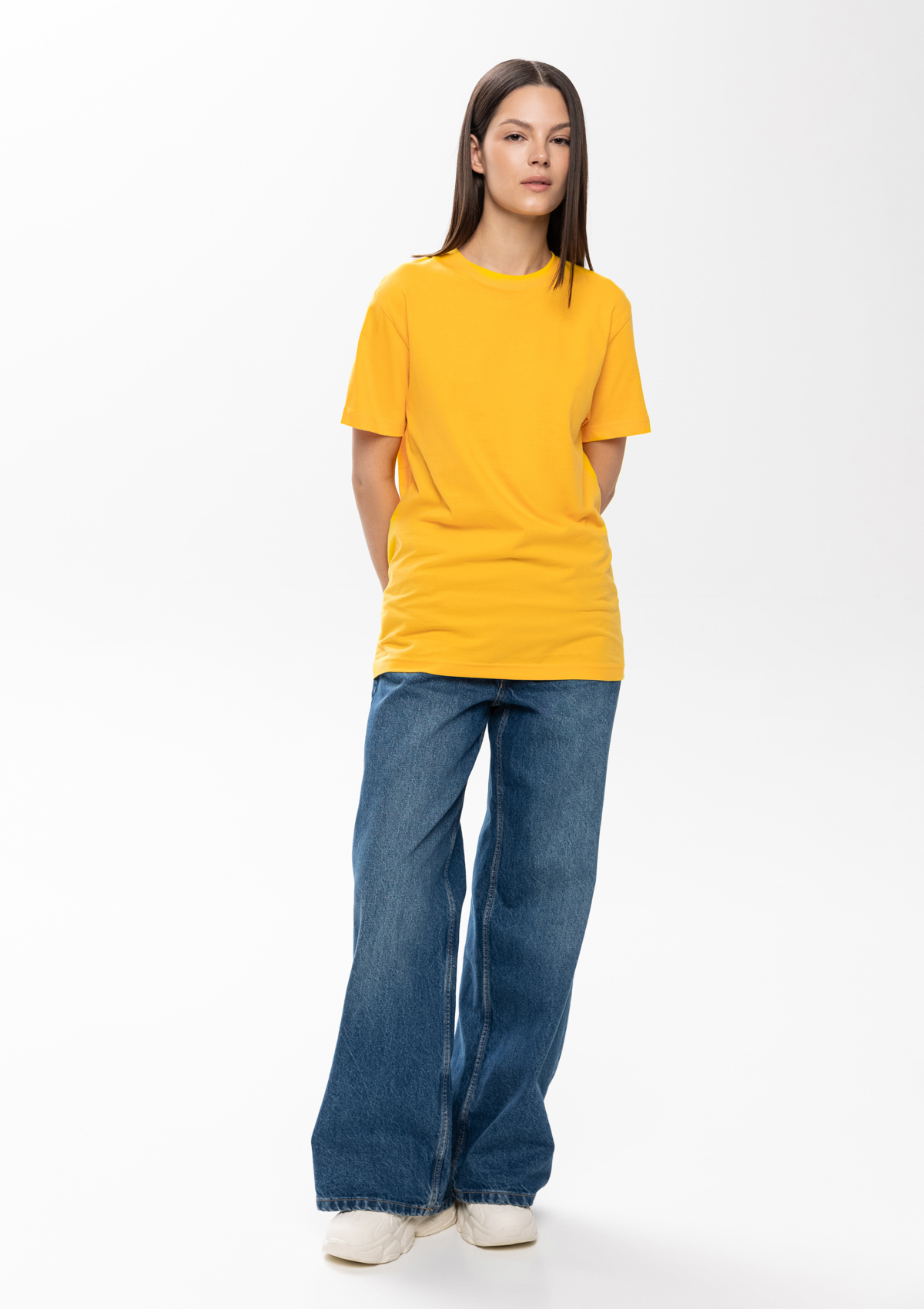 Футболка унисекс без бокового шва STAN хлопок 160, 02, Жёлтый,  (12/1)  (48/M)