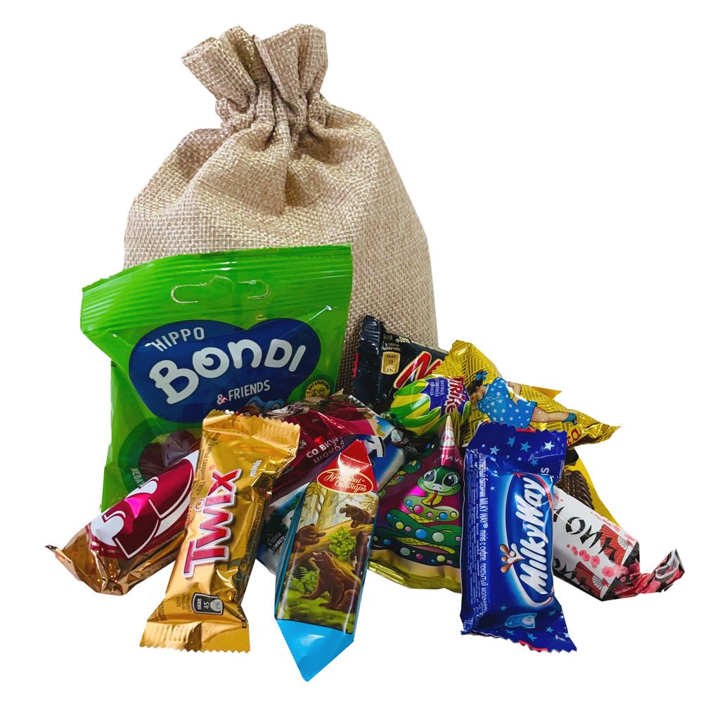 Набор Candyland Mini в мешке — пример нанесения логотипа (сделано в России) | Print Logo